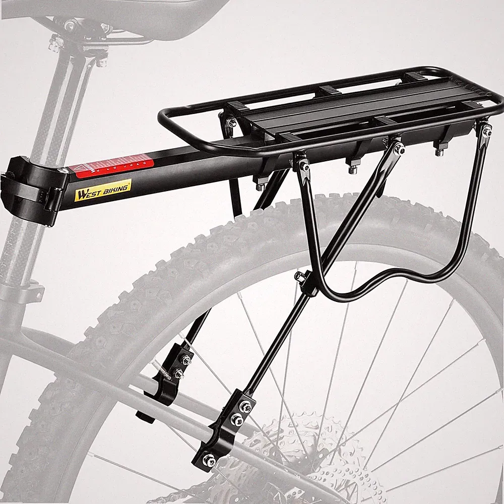 110Lb Capacity Almost Universal Adjustable Bike Cargo Rack Cycling Equipment...