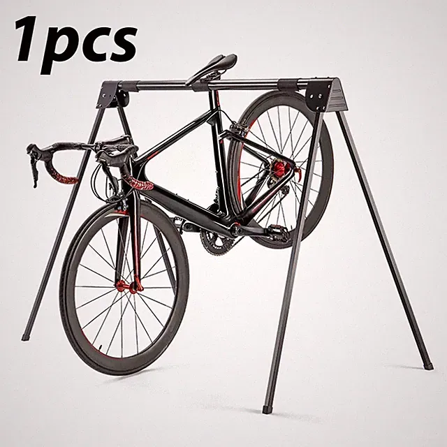 3 Bikes Stand Rack Strong Load Bearing Indoor Outdoor Organizer Foldable Saddle