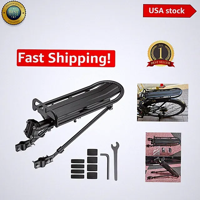 55lbs Capacity Retractable Bicycle Cargo Rack - Lightweight Aluminum Design