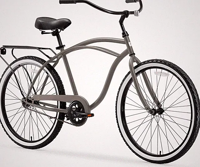 around the Block Men'S Beach Cruiser Bike, Hybrid Bicycle with Rear Rack, Multip