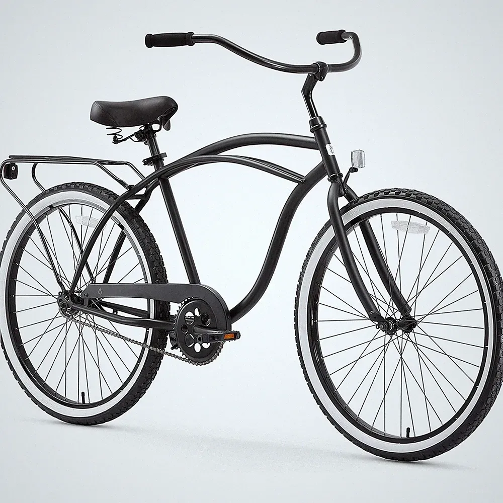 Around The Block Men's Beach Cruiser Bike, Single Speed Step-Through Touring...