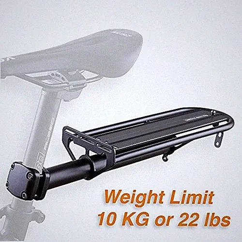 CYCLINGDEAL BICYCLE BIKE SEATPOST MOUNT REAR BACK CARGO PANNIER RACK - BLACK