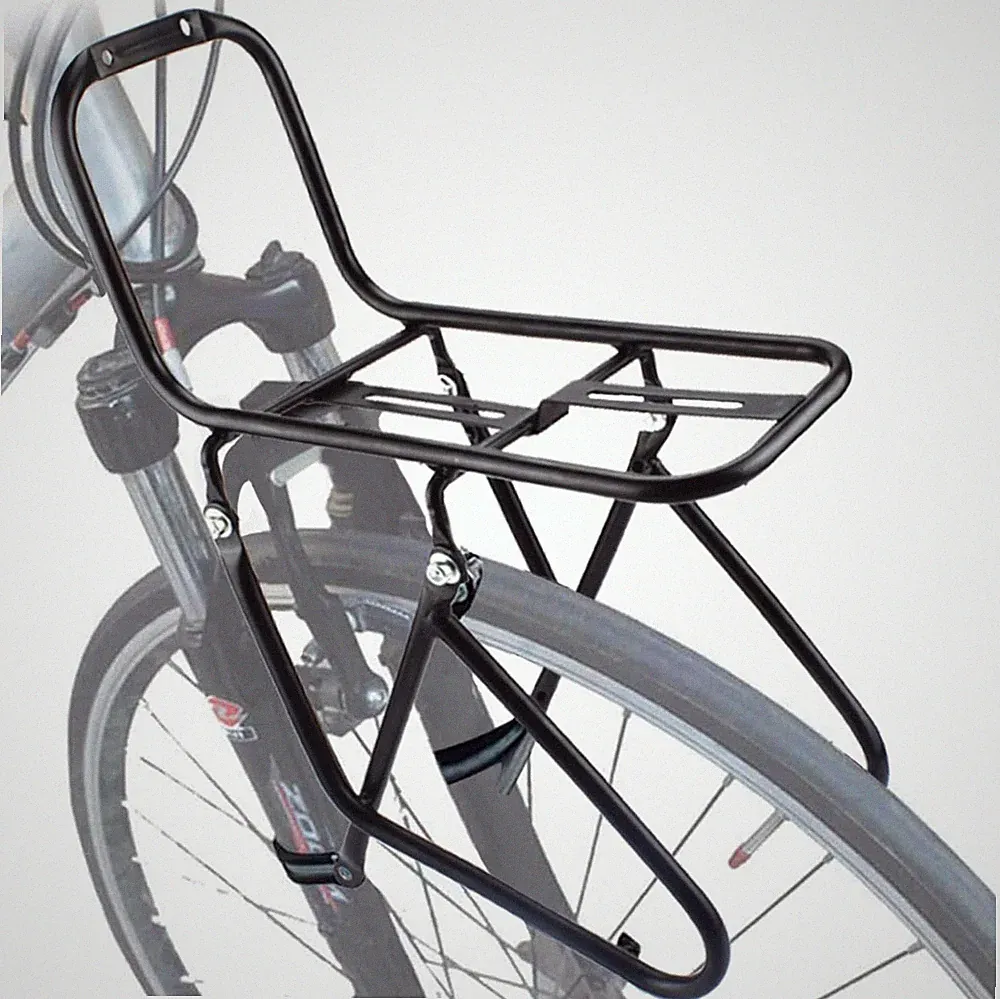 Front Bike Rack, 15KG Capacity Bicycle Luggage Rack Universal Cargo Carrier for