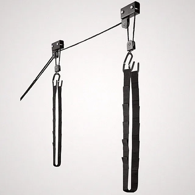 Kayak Canoe Ladder Bike Lift Hoist Storage Rack Multi-Purpose 125 lb. Capacity