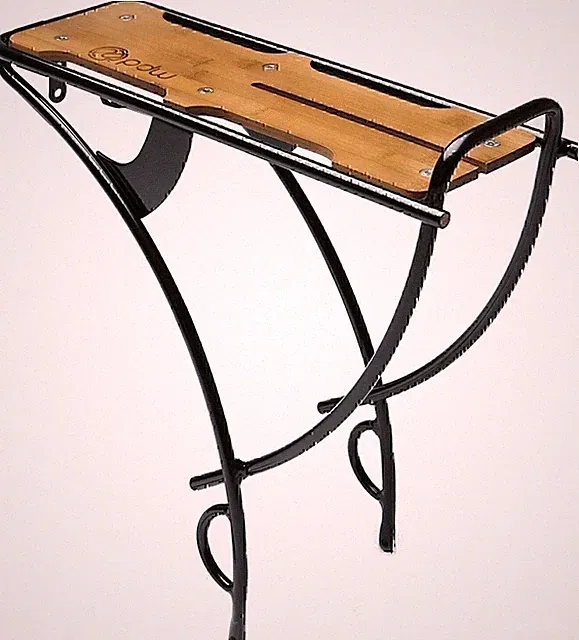 Portland Design Works | Loading Dock | Aluminum Rear Bicycle Rack with Bamboo...