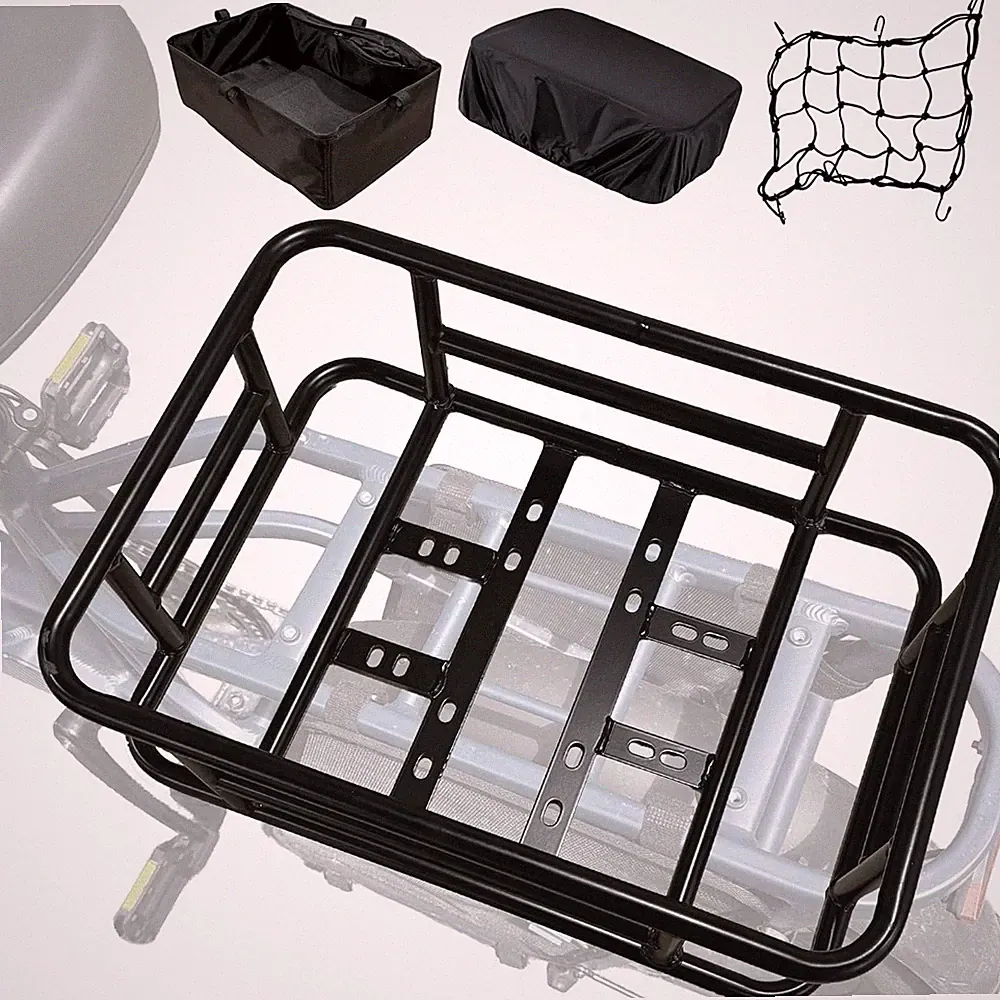 Rear Cargo Rack E-Bike Universal Bicycle Rack Cargo Net Rain Cover Mount