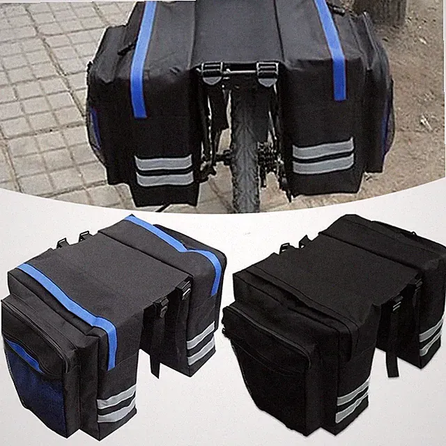 Rear Rack Bike Pannier Bag Bike Trunk Bag Seat Double Side Bike Luggage Back ╏