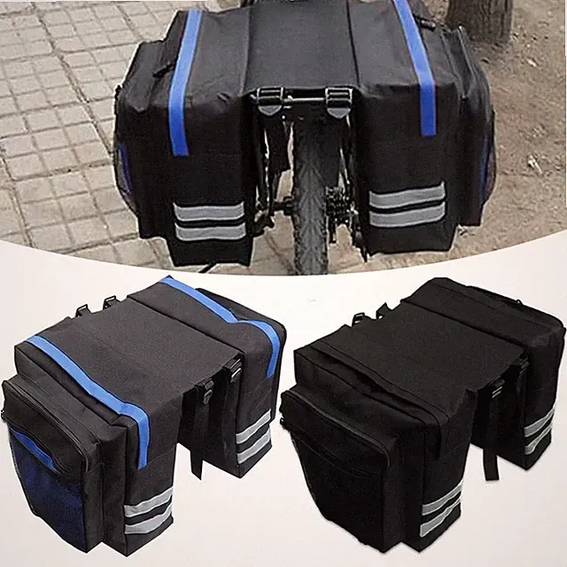 Seat Double Side Rear Rack Bike Pannier Bag Bike Trunk Bag Bike Luggage Back ╏