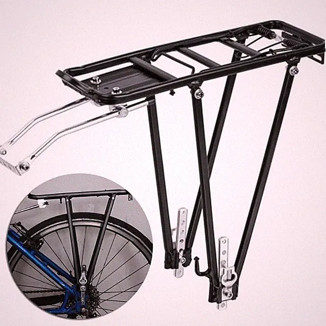 Universal Bike Cargo Rack Adjustable Bicycle Rear Luggage Touring Carrier Rac...