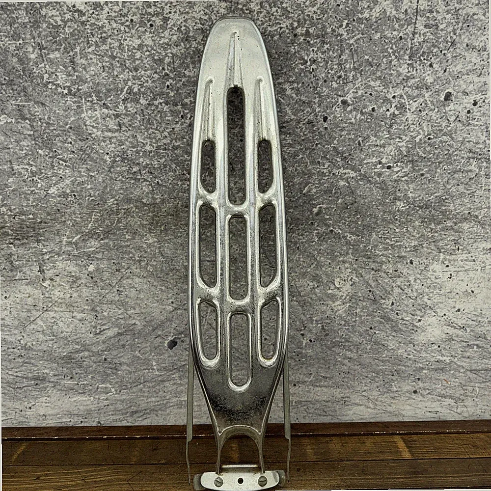 Vintage Balloon Tire Rear Cargo Rack Steel 9 Hole Silver Cruiser Fit Monark Bike